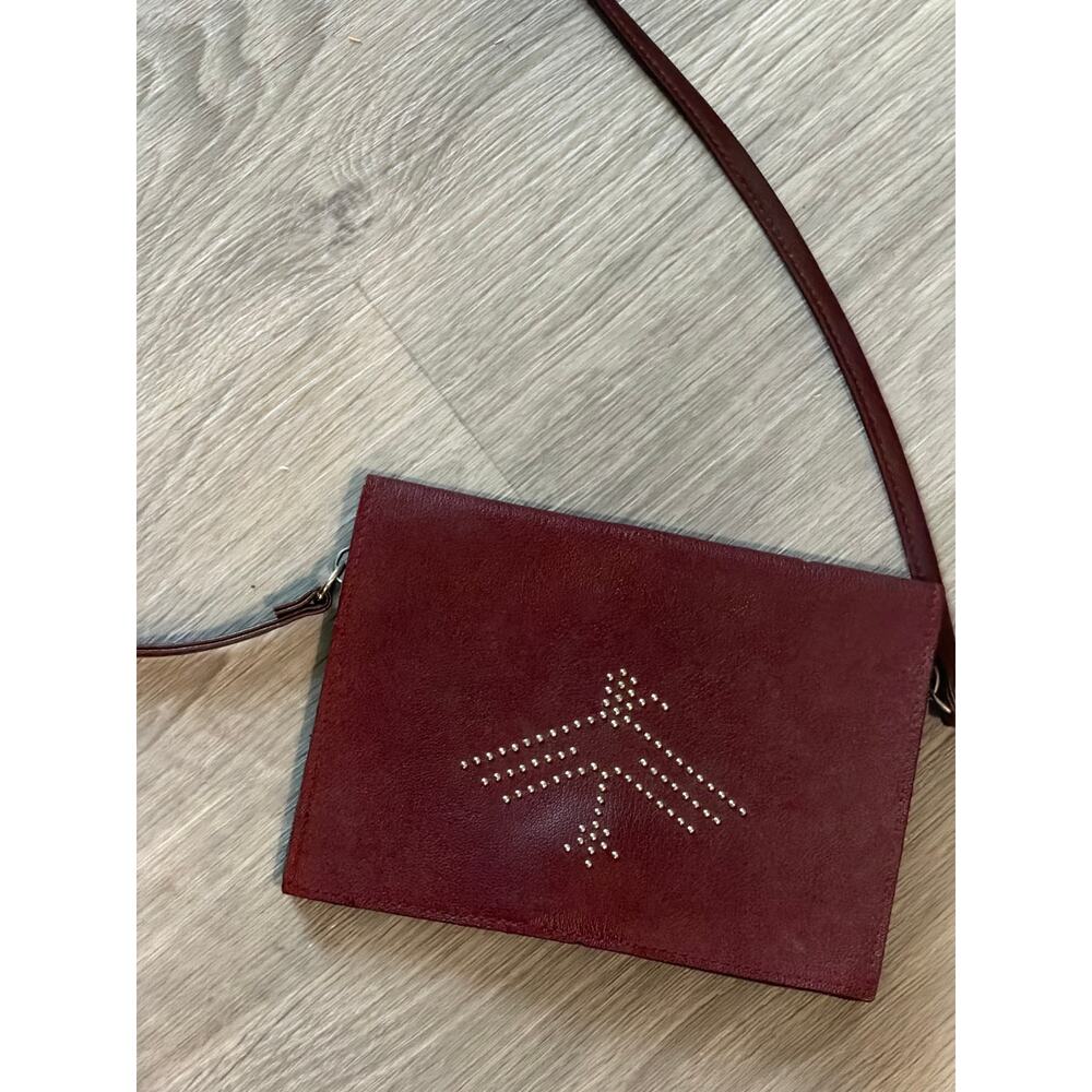 Vintage Fiocchi Italian burgundy crossbody bag